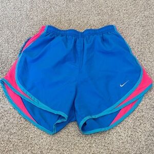 Nike Women's Athletic Shorts in Blue and Pink